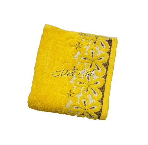 Хавлиена кърпа - микропамук модел Данте цвят тъмно жълт